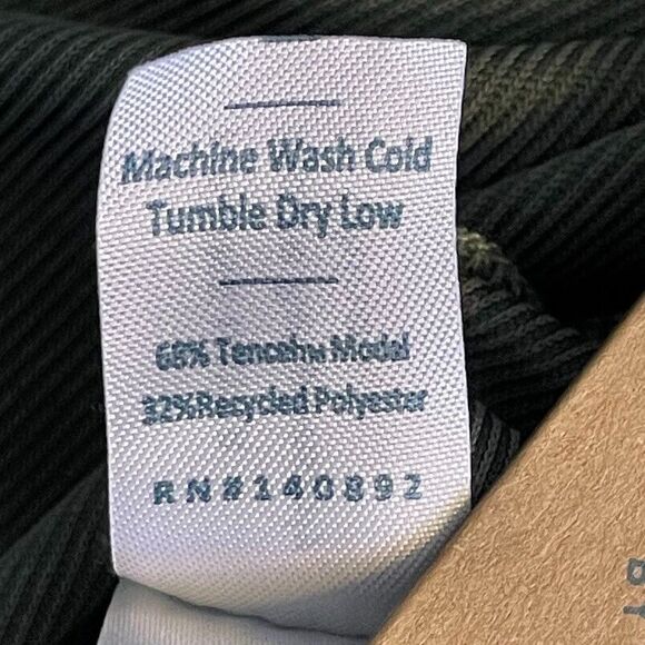 Marine Layer Luxe Rib Jumpsuit Womens Size XL Green Ankle Wide Leg Romper NEW! - Picture 8 of 15